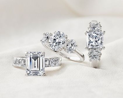 3-stone engagement rings