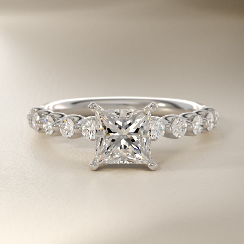 Floating Lab-Grown Diamond Engagement Ring in 14k White Gold (3/8 ct.tw.)