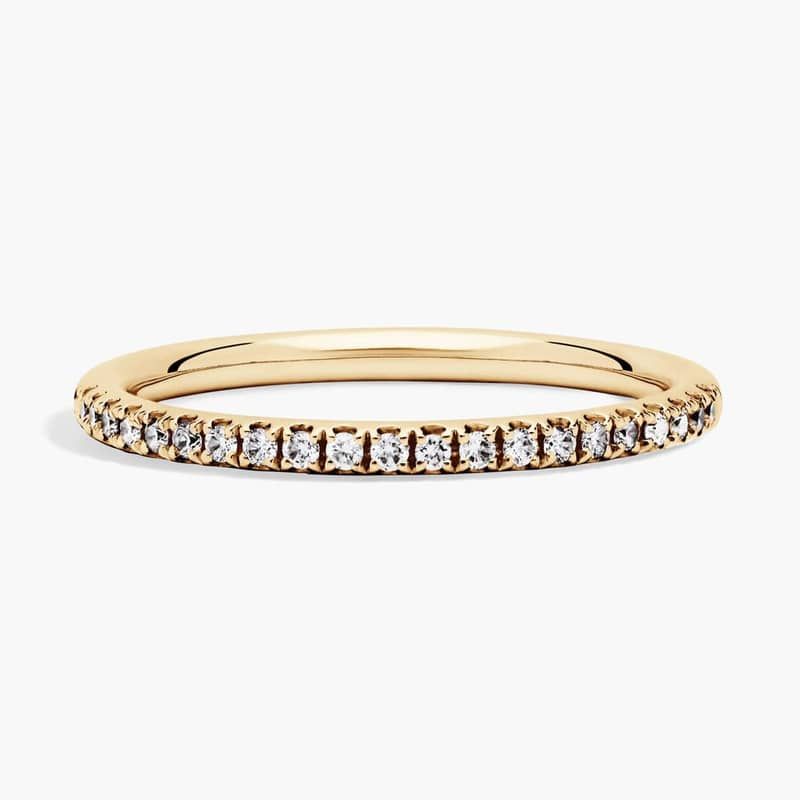 Riviera Pavé Diamond Ring in 18k Yellow Gold (1/4 ct. tw.)