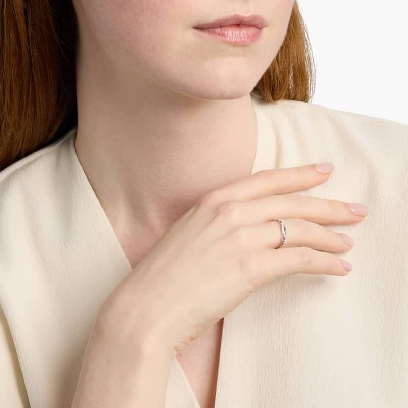 Petite Twist Diamond Eternity Ring in 14k White Gold (1/5 ct. tw.)